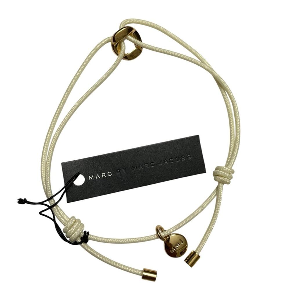 Marc By Marc Jacobs Gold and Cream Adjustable Bracelet NWT
